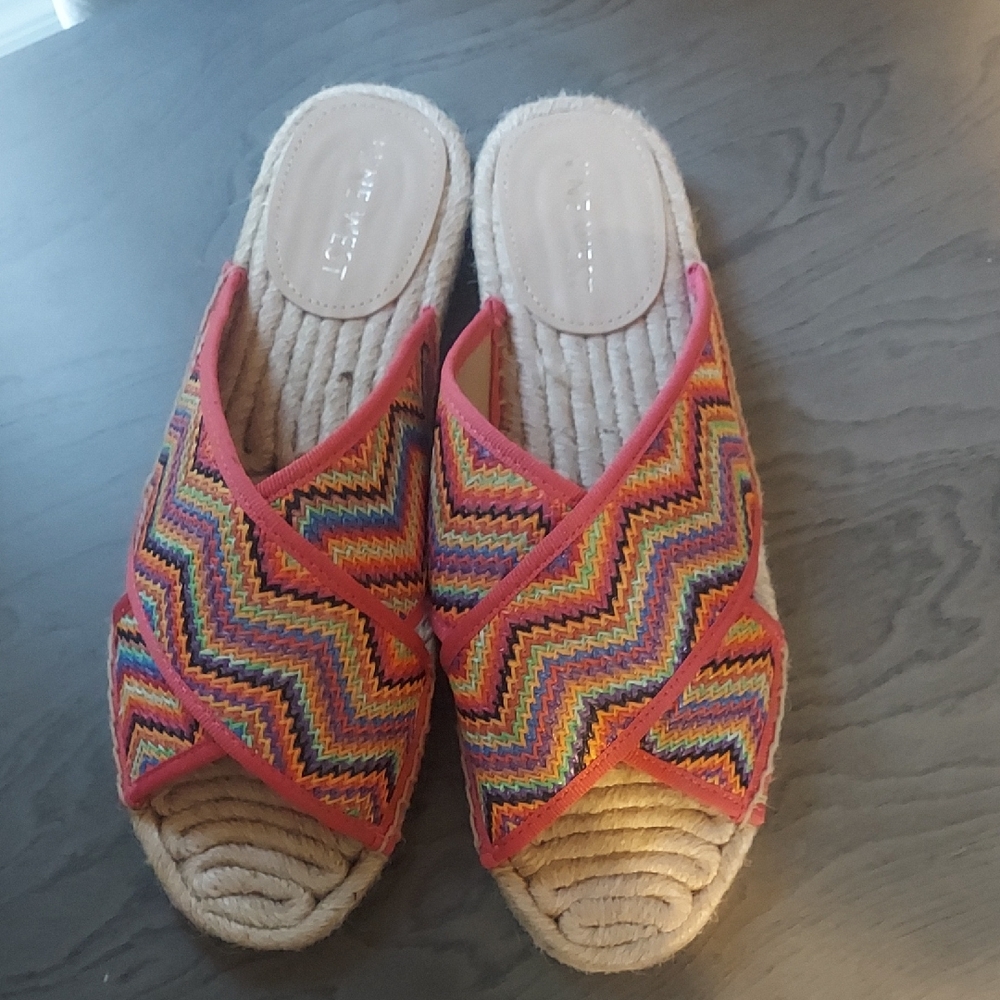 Nine West NWOB Colorful Espadrille Slip-Ons Size 8.5